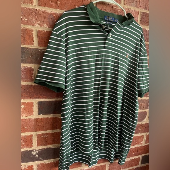 Polo Ralph Lauren Men’s Pima Cotton Green/White Stripe Size XXL - Picture 4 of 10